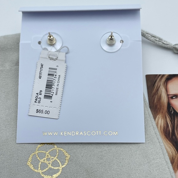 Kendra Scott Paola Gold Earrings with Drusy Stones 🦄 - Picture 3 of 4